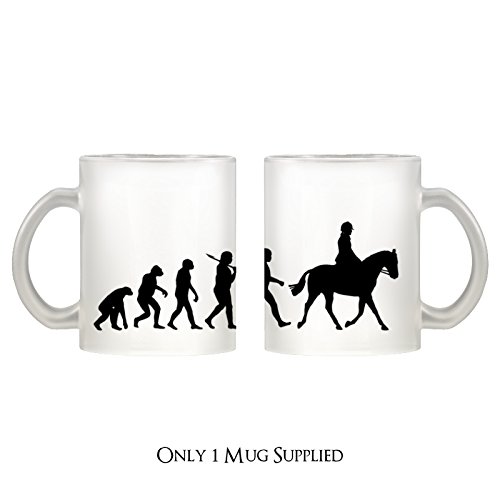 1StopShops Evolution of a Horse Rider Design Glass Mug