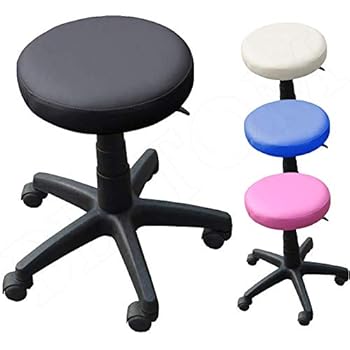 Sgabello Da Lavoro Girevole Lotz In PP Nero Con Ruote E Schienale - Altezza Regolabile 52-72 Cm