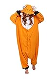 wotogold Tier Fuchs Pyjama Unisex Erwachsene Cosplay Kostüme Dark Yellow