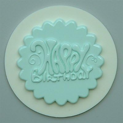 Happy Birthday - Silicone Icing Moulds for Cake and Cupcake Decoration