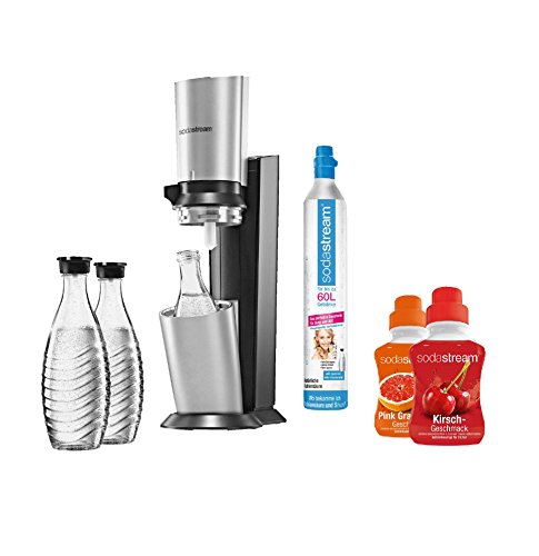 SodaStream Wassersprudler Crystal, Super-Sparpack, Farbe: titan, silber