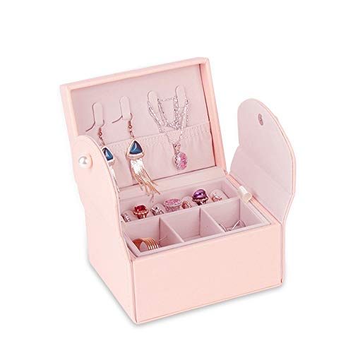 Preisvergleich Produktbild Schmuckkästchen Koffer und Aufbewahrung Tragbare Schmuckschatulle Prinzessin Ohrstecker Schmuck Aufbewahrungsbox Hochzeit Kleine Handgemachte Box Ohrringe Geburtstagsgeschenk Geeignet für Züge, Hotels