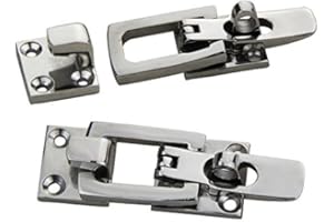 MANGOBUY 316 Stainless Steel Marine Boat Door Locker Hatch Anti-Rattle Latch Fastener Clamp 2 Pack