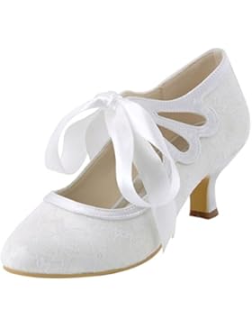 ElegantPark HC1521 Damen Lace Party Brautschuhe