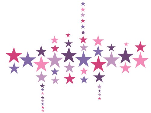 Wandtattooshop St4M10 Wall Stickers Star Shaped Pack of 50 / 2 - 10 cm Various Colours