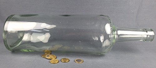 3 Liter Glas Flasche Boden Vase dekorativ Spartopf Geschenk Aufbewahrung - 3