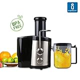 Aigostar MyFrappe Black 30IMX - Licuadora para verduras, vegetales y frutas de dos velocidades, 850 watios, 1'25l de capacidad, libre de BPA