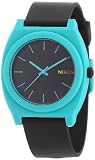 Nixon Unisex-Armbanduhr The Time Teller P Black/Teal Analog Quarz Kautschuk A1191060-00