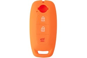 OTMIK Custodia in silicone per la copertura della chiave dell'auto adatto per Nissan Qashqai Altima 2023 Accessori guscio chiave (Arancione)