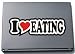 Produktbild Laptopaufkleber / Laptopskin / JDM / Die Cut - Aufkleber / Herz - 297 mm I LOVE EATING