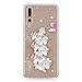 Produktbild Huawei P20 Pro Hülle,Huawei P20 Pro Transparent Silikon Hülle,Roreikes Dünn Schlank Soft Flex TPU Silikon Handytasche Gemustert Kratzfest Durchsichtige Schutzhülle Skin Schale Stoßdämpfend Bumper Einfaches Muster Design für Huawei P20 Pro