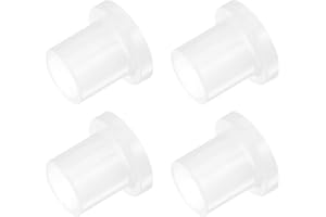 Kozelo 4Pcs Douilles en Nylon à Bride [Alésage de 8mm x Diamètre Extérieur de 10mm x Longueur de 12.5mm] Bagues en Plastique en Nylon pour Arbre, Blanc