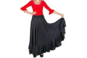 AMARU SANCHESU Falda Flamenca Infantil de Dos Volantes