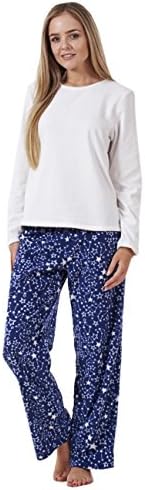 Ladies Gorgeous Printed Fleece Pyjama Set Womens PJ's Winter Warm Nightwear