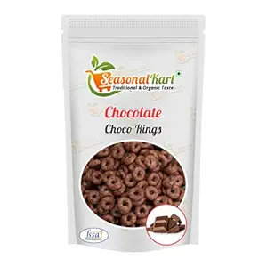 Seasonal Kart Breakfast Cereal, Chocolate Choco Rings, Multigrain 200 gms , [Choco Rings Chocolate Flavoured, High Fibre and Multigrain]