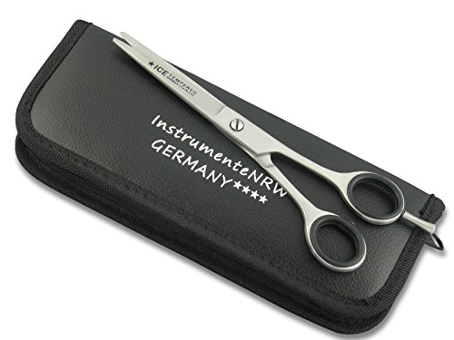 Premium Friseurschere Haarschere mit Mikroverzahnung InstrumenteNRW oder Solingen mit Aufbewahrungs-Etui (Nr.11 = 5 Zoll 2 x Mikroverzahnt)