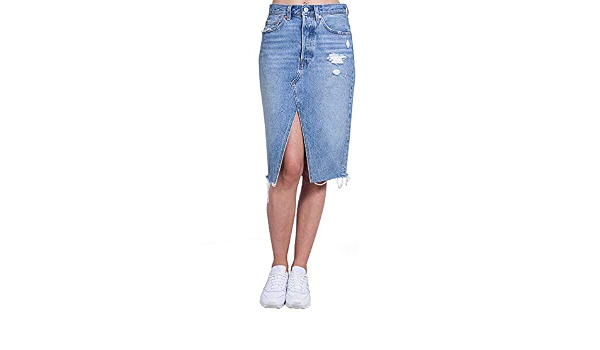 Levi's Donna - Gonna Midi in Denim a Taglio Vivo con Strappi - Taglia 29 :  Amazon.it: Abbigliamento