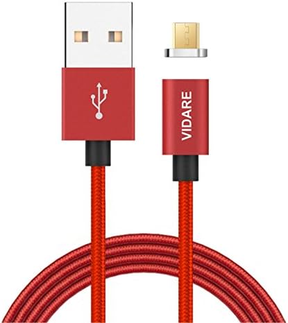 Magnetic Charging Cable from [3.28ft] Micro USB Lightning Cable with a lifetime warranty from VIDARE® - Braided 2.4A Fast Data Cable for Android Phones, Samsung, HTC, Sony, Kindle, Google and others (Special Editon) 