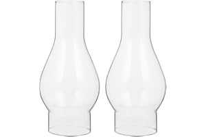 OSALADI Paralume in Vetro Trasparente Per Lampada a Cherosene Ricambio Paralume Antivento Per Lampade Ad Olio Accessorio Per Illuminazione Interna Adatto Per Casa Negozio E Dormitorio 6.9X2.1 Pollici