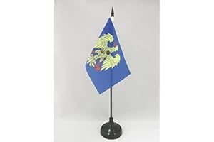 AZ FLAG Bandiera Da Tavolo Friuli-Venezia Giulia 15X10Cm - Piccola Bandierina Friulana - Regione Italia 10 X 15 Cm