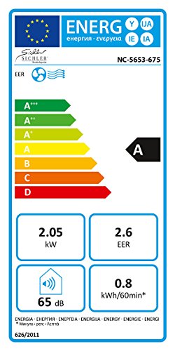 Sichler Haushaltsgeräte Mobile Monoblock-Klimaanlage mit Entfeuchter, 7.000 BTU/h, 2.000 Watt - 8