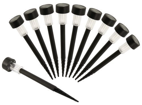 Preisvergleich Produktbild LED Solar-Gartenleuchte. Kunststoff. 10er-Pack. ØxL 4.9x31cm