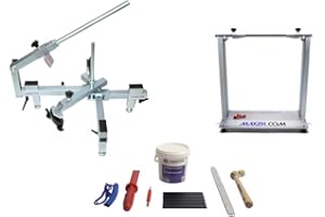 ‎MAX2H.COM MAX2H Reifenmontiergerät MG-2 für Motorräder inkl. Wuchtbock & Starterpaket mit schwarzen Klebegewichten – Profi Reifenmontage Motorrad