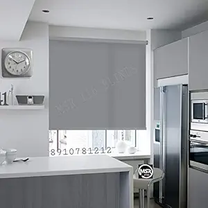 MSR 116 Roller Blinds/Curtains and Shades for Home Furnishing(Balcony,Kitchen,Bedroom,Bathroom etc) Grey (3 ft(W) 3 ft(H))