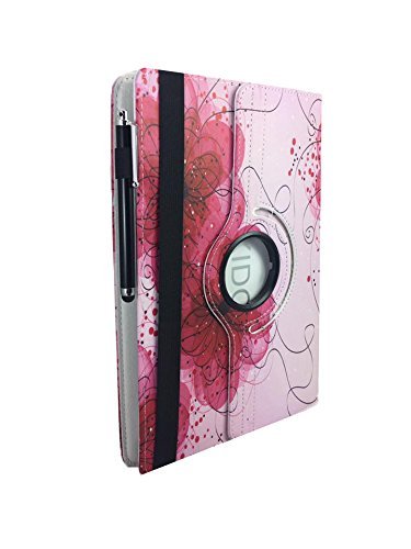 Tablet Tasche für Lenovo Tab2 A10-30 Schutz Hülle Etui Case + Touch Pen – 10.1 Zoll Pink Blume 360? - 4