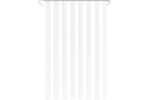 Loti Living Zasłona prysznicowa 120 x 200 cm – odporna na pleśń i działanie wody - materiał PEVA - z taśmą obciążającą - w zestawie z haczykami - Transparant