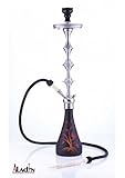 Aladin Origins Manila 87 cm Shisha Schlauch Wasser Pfeife Hookah Schraub robust, W563, Farbe schwarz