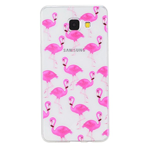 Guran   TPU Tel  fono Cubierta para Samsung Galaxy A5  2016  A510F Smartphone Dise  o pintado Caparaz  n Blando de Silicona-flamencos