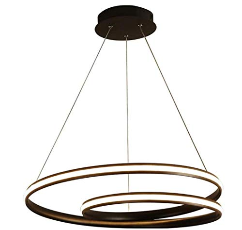 Preisvergleich Produktbild QHY Esszimmer Pendelleuchte Led Kronleuchter Dimmbare Fernbedienung Acryl Hängelampe Kreative Wohnzimmer Bar Café Einstellbare Höhe Anhänger 65 Watt 60 * H14Cm,Schwarz,A