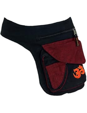 Guru-Shop Stoff Sidebag & Gürteltasche, Goa Gürteltasche - Olive, Herren/Damen, Baumwolle, 30x25x7 cm, Festival...