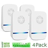 ZHENROG Répulsif Ultrason Anti-Rongeurs Insectes,2019 Répulsif Électronique Anti Rats,Repulsif Anti Mouches Electrique Appareil Répulsif Souris Interieur,Moustique,Cafard,Fourmi,Araignée (4 Pack)