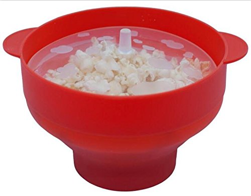 Richard Bergendi PoPuP Mikrowelle Popcorn Popper mit praktischen Griffen, Silikon Popcorn Maker, Faltschale mit Deckel - 4