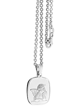 Hobra-Gold Schutzengel Kette Sterlingsilber 925 massiv mit Anhänger Silberkette Erwachsene