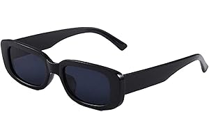 Taomeng Retro-Sonnenbrille mit kleinem Rahmen, für Damen und Herren, trendig, rechteckig, Sonnenbrille, Kreuzrand, All-Match-Sonnenbrille