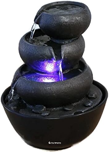 Indoor Water Feature Fountain Feng Shui Jarra with color changing LED 22 cm