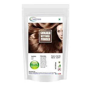 Neotea Shikakai Vettiver Grass Khus Chrysopogon zizanioides Sheegae Powder , 100g