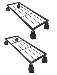 Truphe LS01 Plant Stand, Flower Pot Stand, Planters Stand with Wheels (Set of 2)