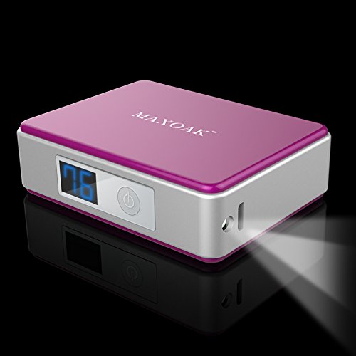 MAXOAK Mini Bater a Externa 5200mAh Cargador Port til para Smartphone iPhone Samsung HTC Moto y M s con LED Iluminaci n y LED Muestra el restante bater a Morado MAXOAK Mini Bater a Externa 5200mAh Cargador Port til para Smartphone iPhone Samsung HTC Moto y M s con LED Iluminaci n y LED Muestra el restante bater a Morado