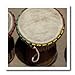 Produktbild 3dRose HT 73883 _ 3 Gambia, banju, Holz Trommeln, Musical instrument-af18 cmi0063 Cindy Miller Hopkins Eisernen, auf Wärmeübertragung, 10 25,4 cm