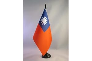 AZ FLAG Bandera de Mesa de Taiwán 21x14 cm - Banderita de Despacho Taiwanés 14 x 21 cm