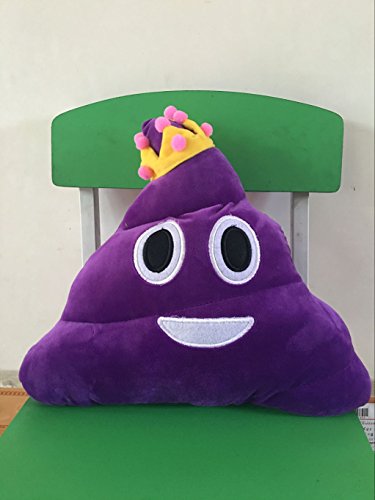 Krone Emoji Kissen Plüsche Regenbogen Dekokissen,20cm Durchmesser - 2