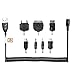 Produktbild USB Ladekabel für diverse Handys, Smartphones wie Apple IPhone, Motorola, Nokia, Sony-Ericsson, Samsung usw. - mit 7 Adaptern