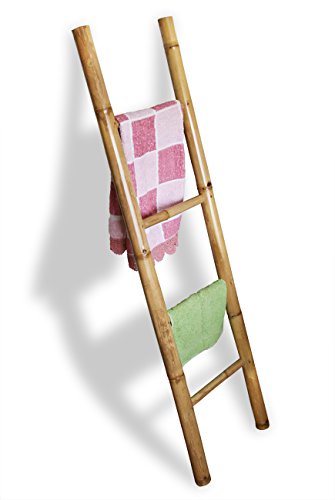 LioLiving®, Handtuchhalter / Dekoleiter aus Bambus (natur) - (150 x 41 cm) (#400039)