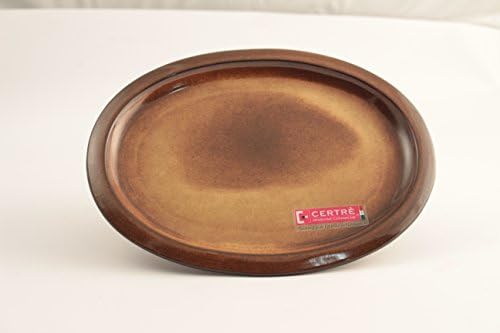 Saucer Oval Stoneware Ceramic Art.S6000- cm.33 x 25 x 2h.- Catalan Cream Clear Enamel – certre