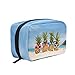 Produktbild Tropische Ananas mit Sonnenbrille am Strand, Make-up-Tasche, Kosmetiktasche, Kulturtasche, Reisetasche für Frauen, tragbare Organizer Aufbewahrungstasche