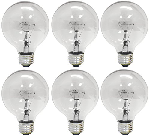 Preisvergleich Produktbild GE 12983 25 Watt Globe G25 Leuchtmittel, Crystal Clear, farblos 25 wattsW 120 voltsV